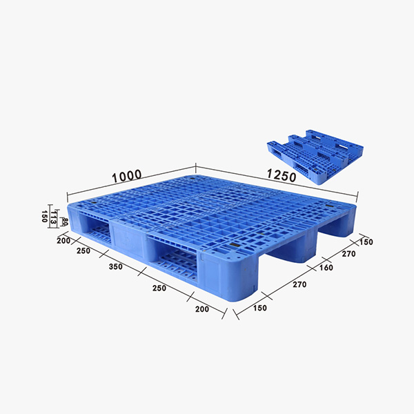 ZJ12510-150網(wǎng)格川字型(內(nèi)置8條鋼管)塑料托盤
