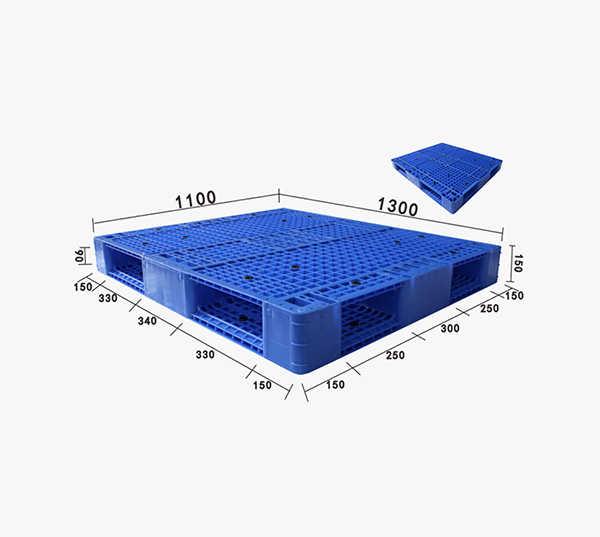 ZJ1311-150網(wǎng)格雙面型(內置8條鋼管)塑料托盤