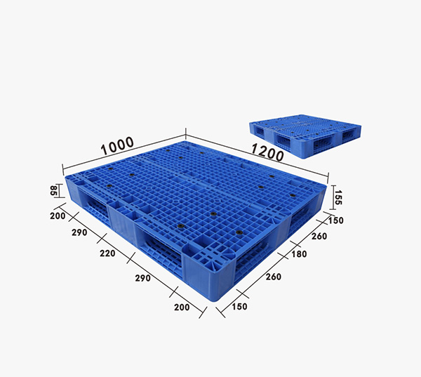 ZJ1210-155網(wǎng)格雙面型 (內(nèi)置7鋼管)塑料托盤